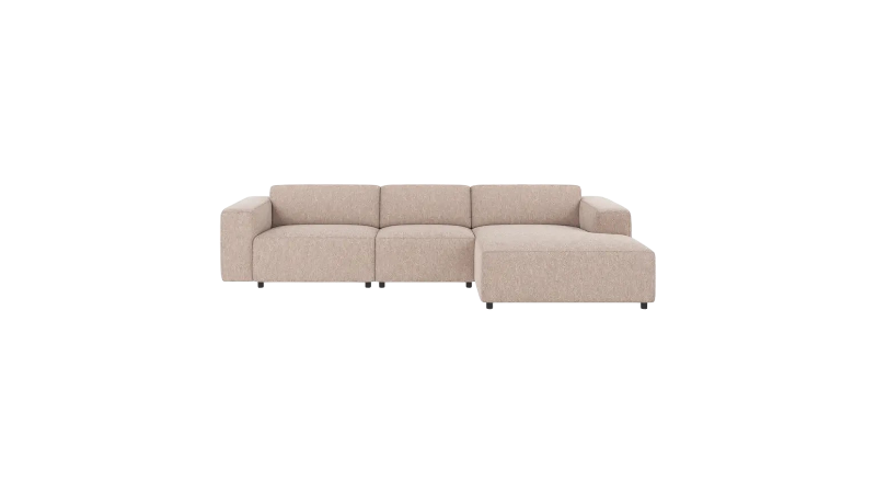Nuvéa 4-seater Sofa Longue Right Light Beige