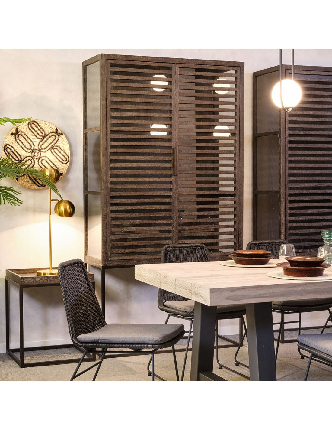 Èlodie wardrobe grey oak and metal