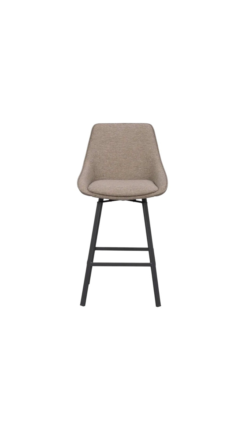 Grace Barstool Dark Beige/Black (Swivel)