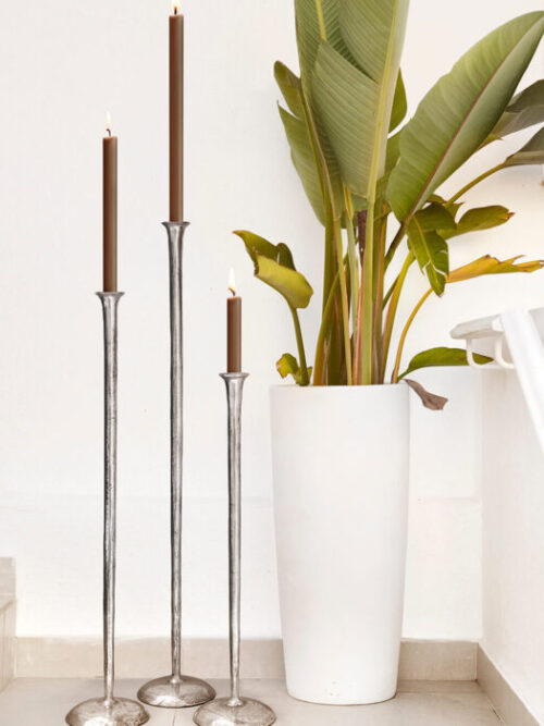 Grand Gallery Floor Candlesticks Silver set/3
