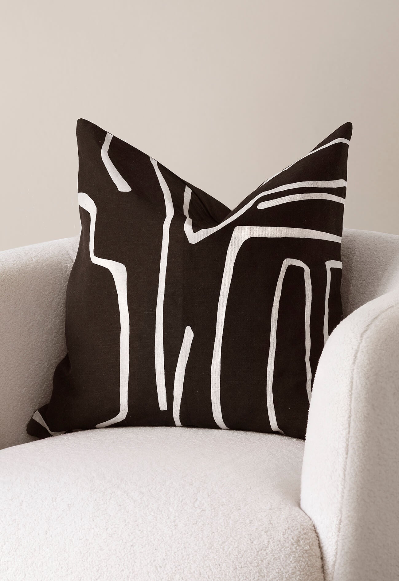 Pillowcase Jacira Black linen