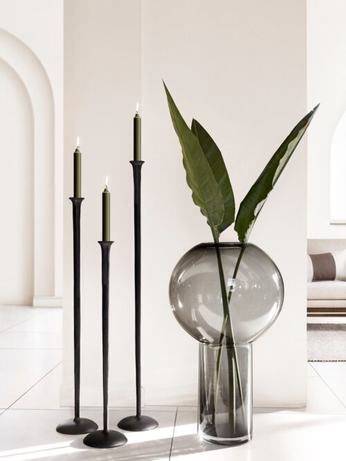Grand Gallery Floor Candlesticks Black set/3