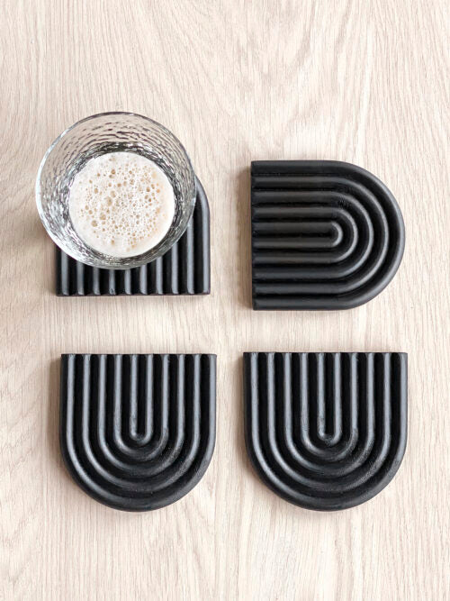 Coasters Pozzi black 4pcs