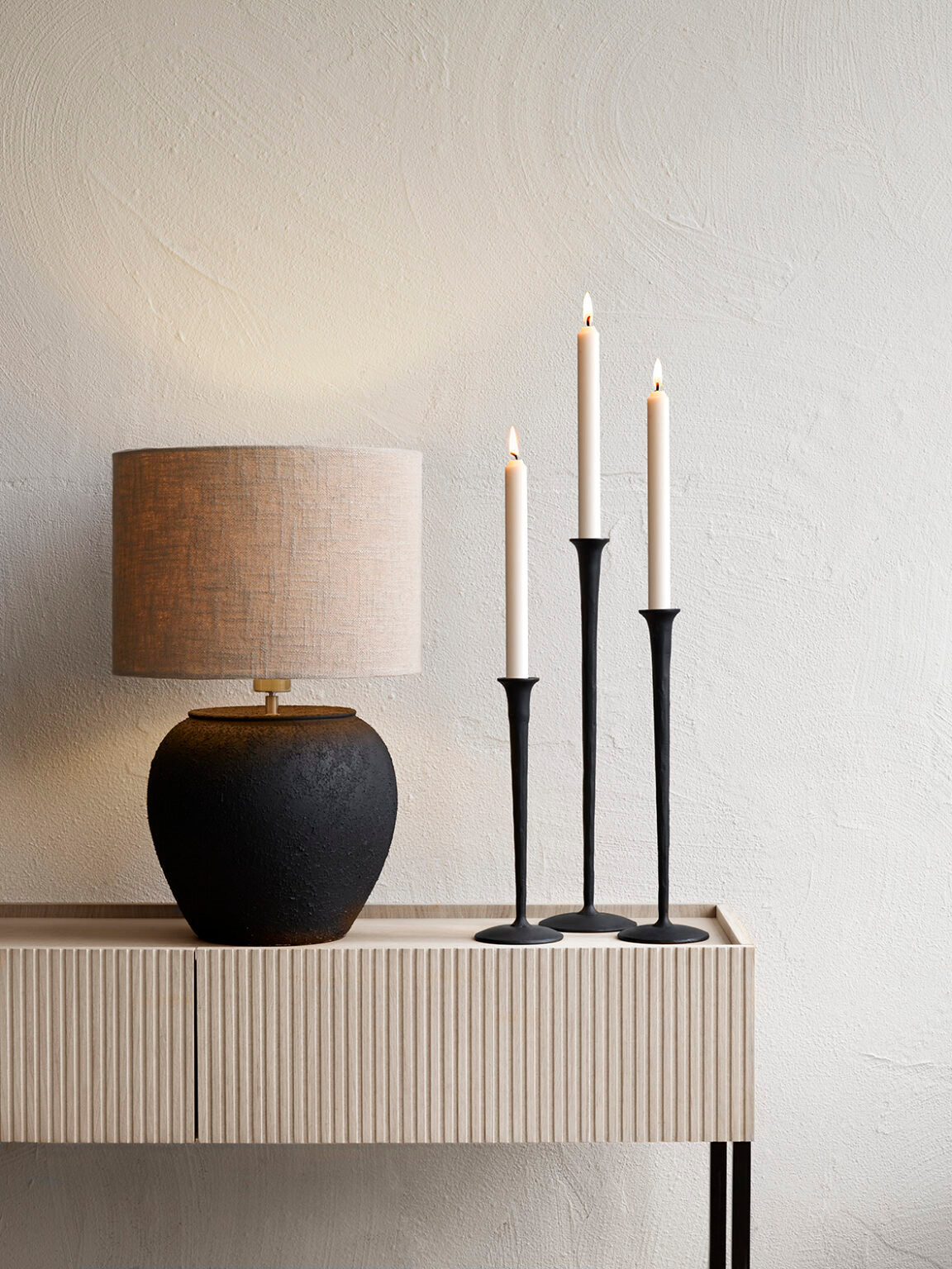 Candlesticks Gallery Black set/ 3