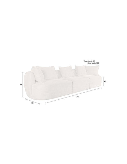 Sofa Modular 4.5 seat latte Laguna
