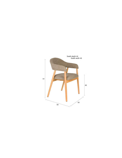 Dining armchair dark brown Lynn