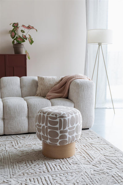 Pouf Joy Beige/Brown