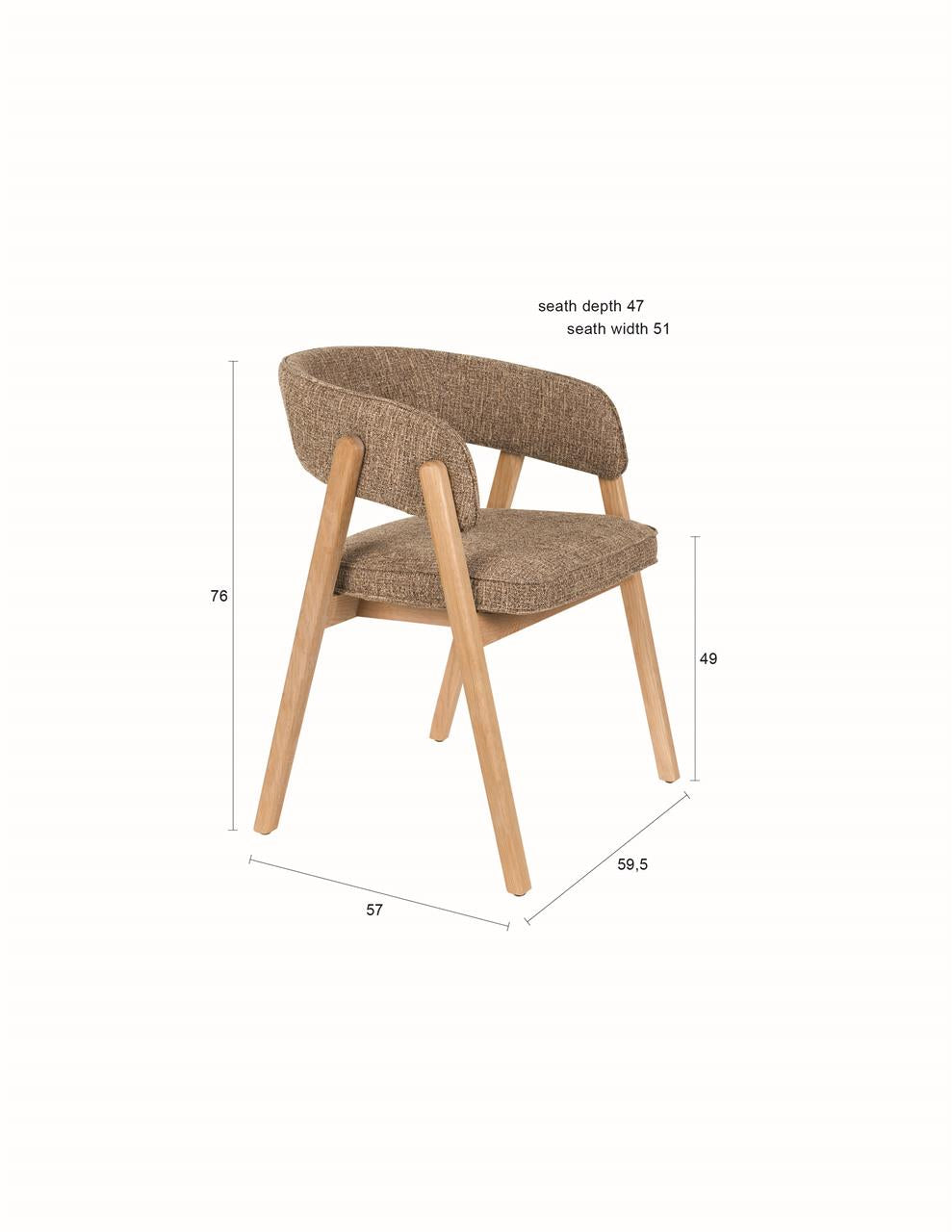 Armchair Bright Brown
