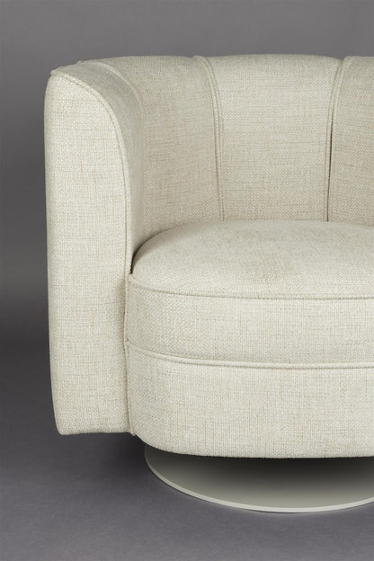 Lounge Chair Flower Beige