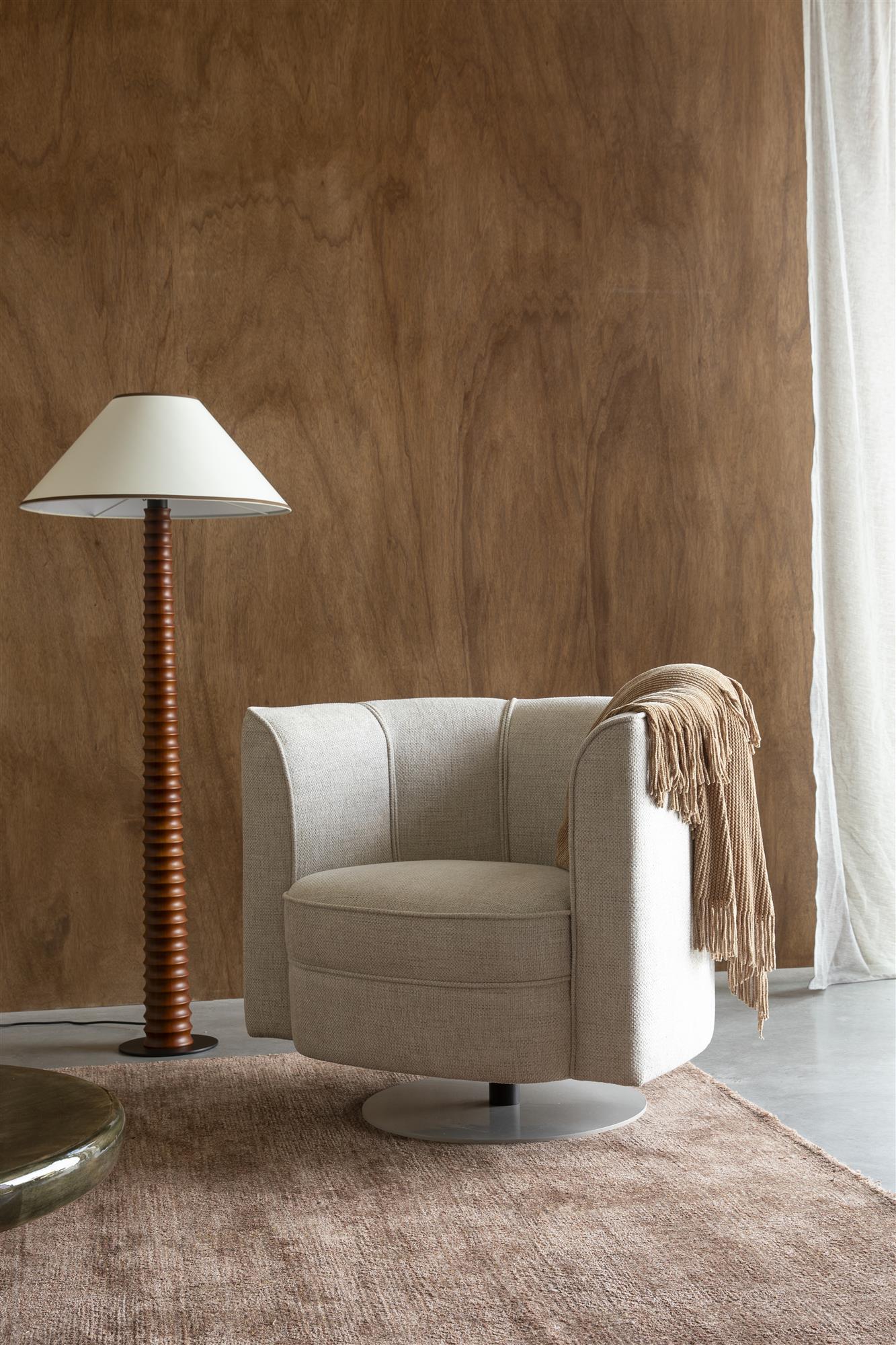 Lounge Chair Flower Beige