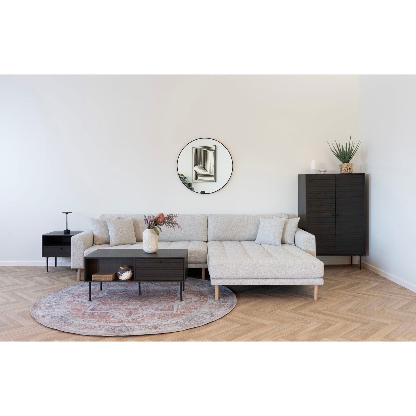 Lilou Lounge Sofa Beige (Right)