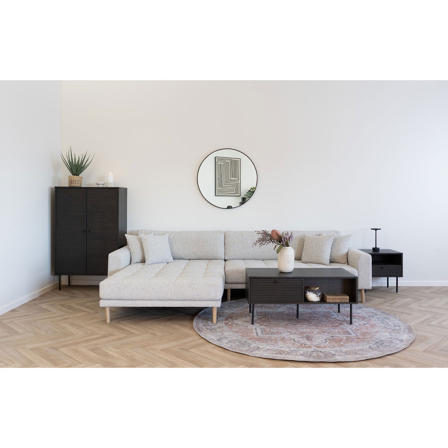 Lilou Lounge Sofa Beige (Left)