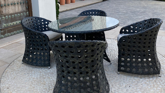 Outdoor set Santi black