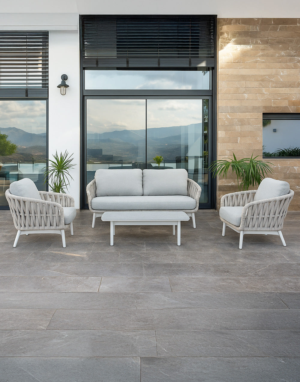 Outdoor set Flora Grey/Black