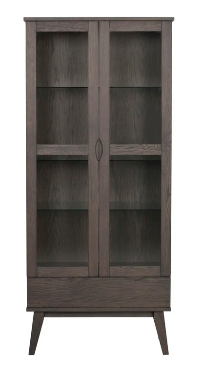 Briar Glass Cabinet Dark Brown