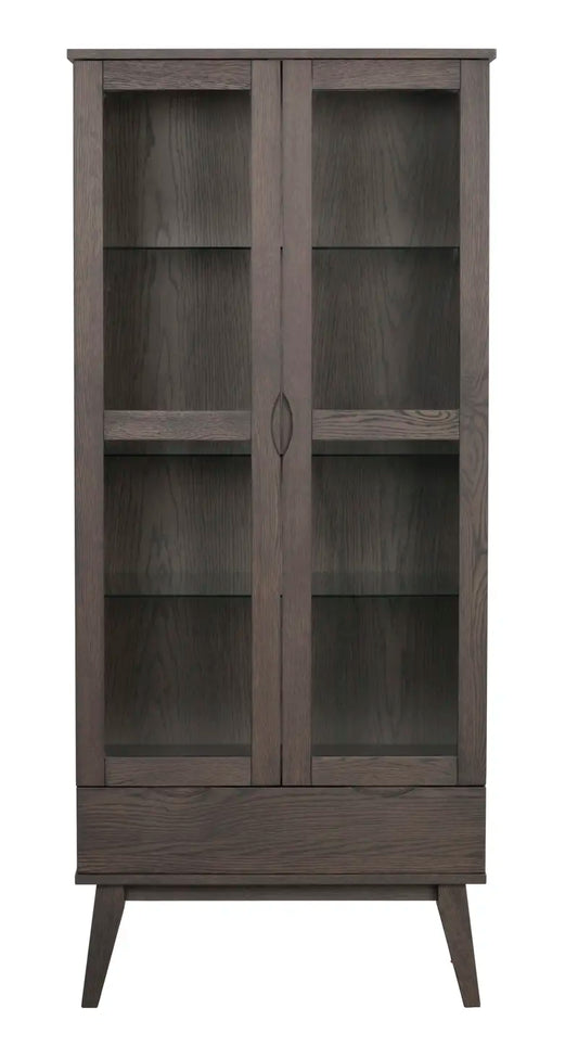 Briar Glass Cabinet Dark Brown