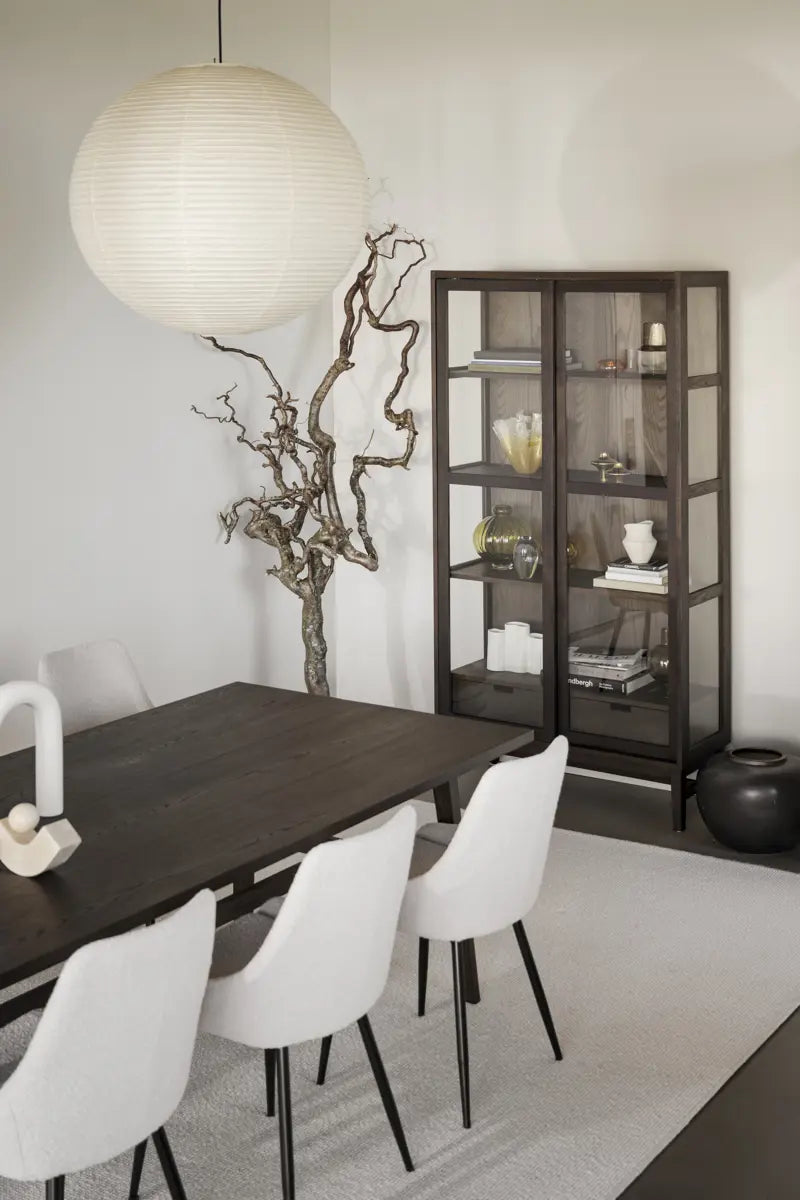 Hazel Glass Cabinet Brown