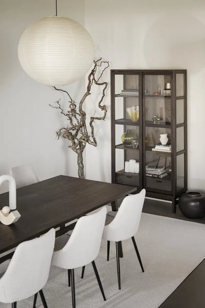 Hazel Glass Cabinet Brown