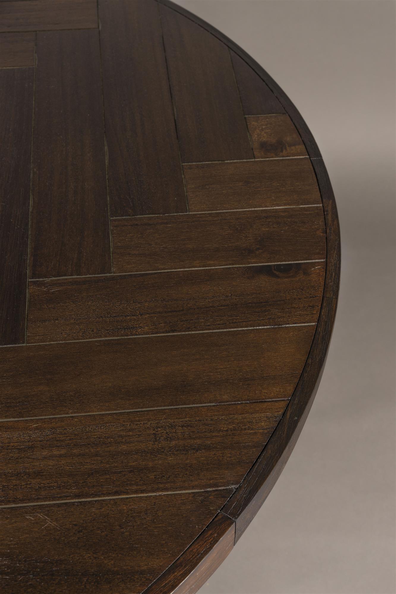 Dining table round brown 120 MIla