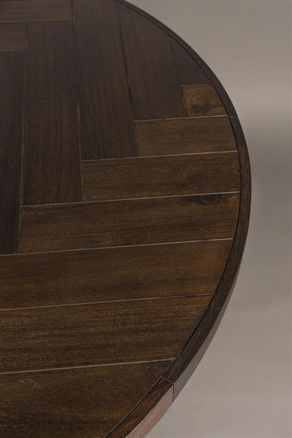 Dining table round brown 120 MIla
