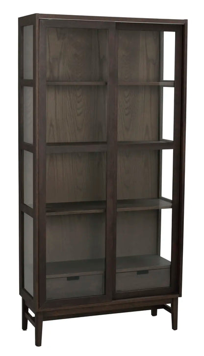 Hazel Glass Cabinet Brown