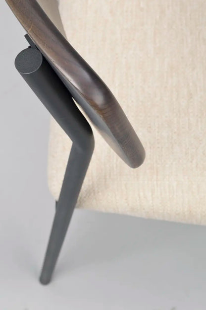 Mont Dining Chair Light Beige/Black (without arms)