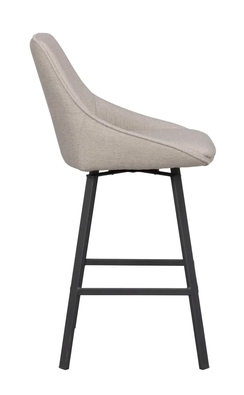Grace Barstool Beige/Black (Swivel)