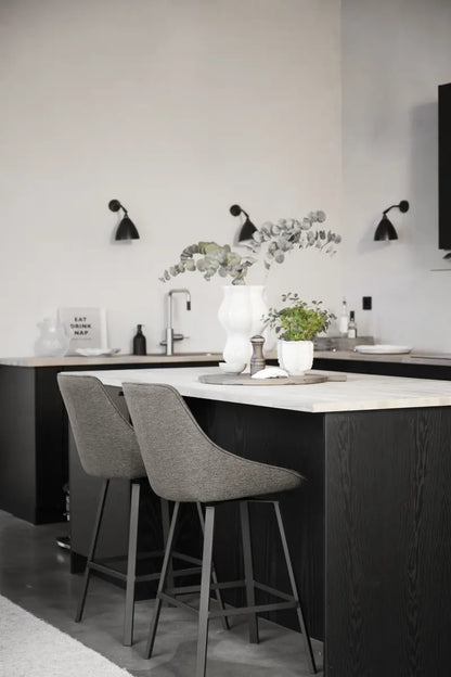 Grace Barstool Dark Beige/Black (Swivel)