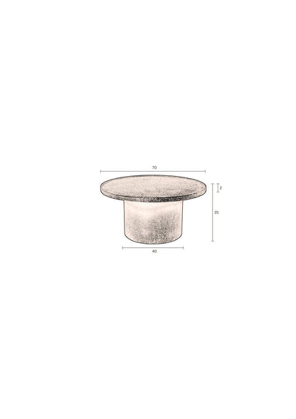 Coffee Table Kuro Black 70cm