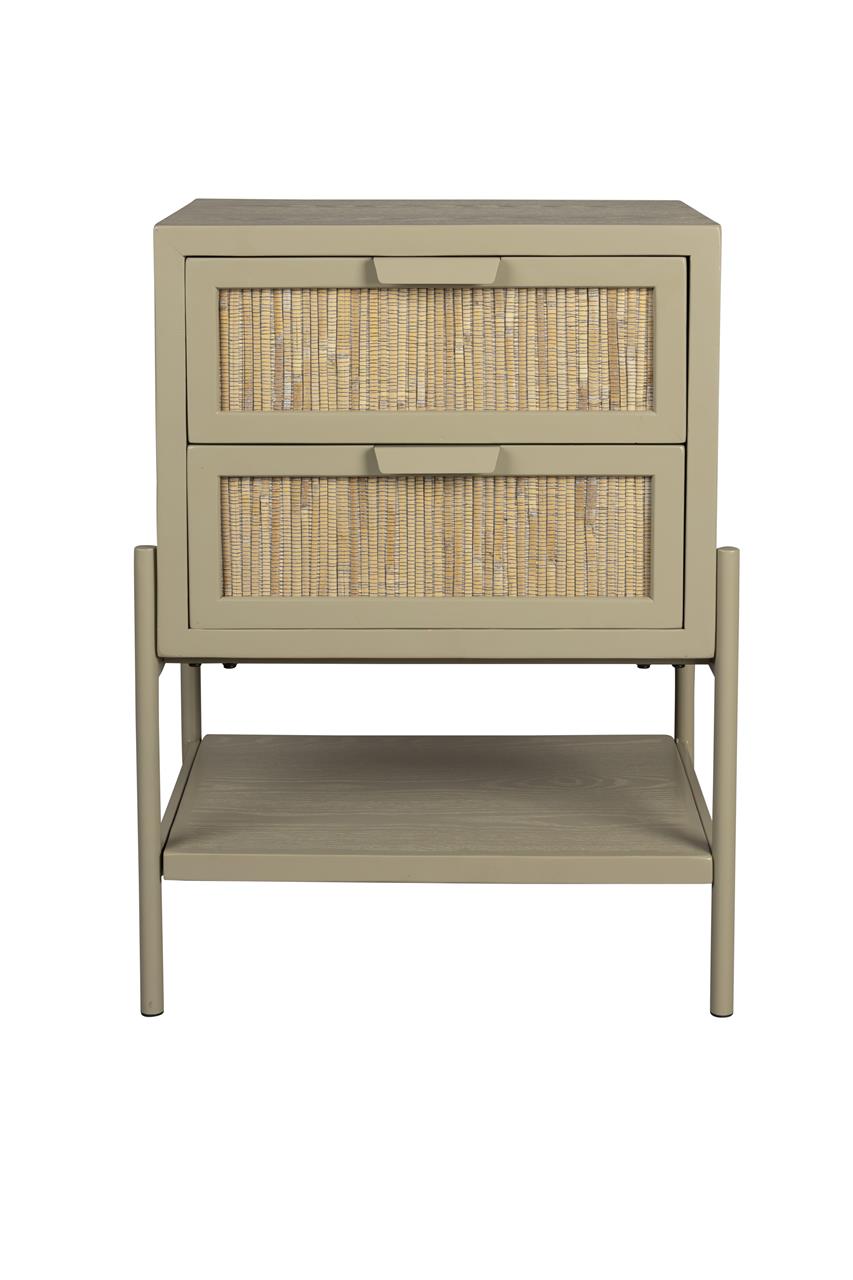 Nightstand Sienna Cane Beige 45cm