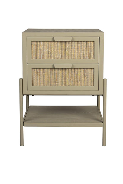 Nightstand Sienna Cane Beige 45cm