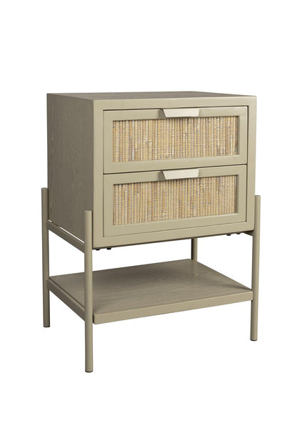 Nightstand Sienna Cane Beige 45cm