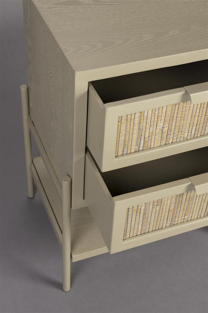 Nightstand Sienna Cane Beige 45cm