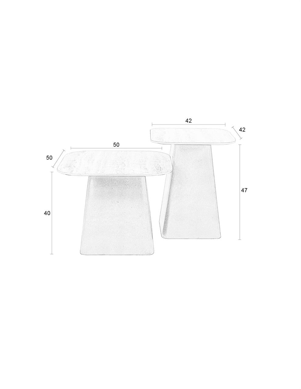 Side Table Olive (set 2)
