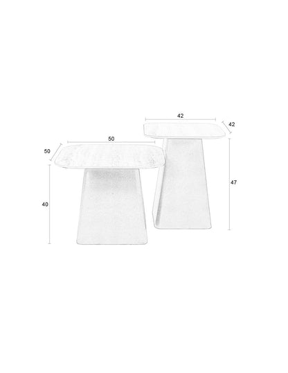 Side Table Olive (set 2)