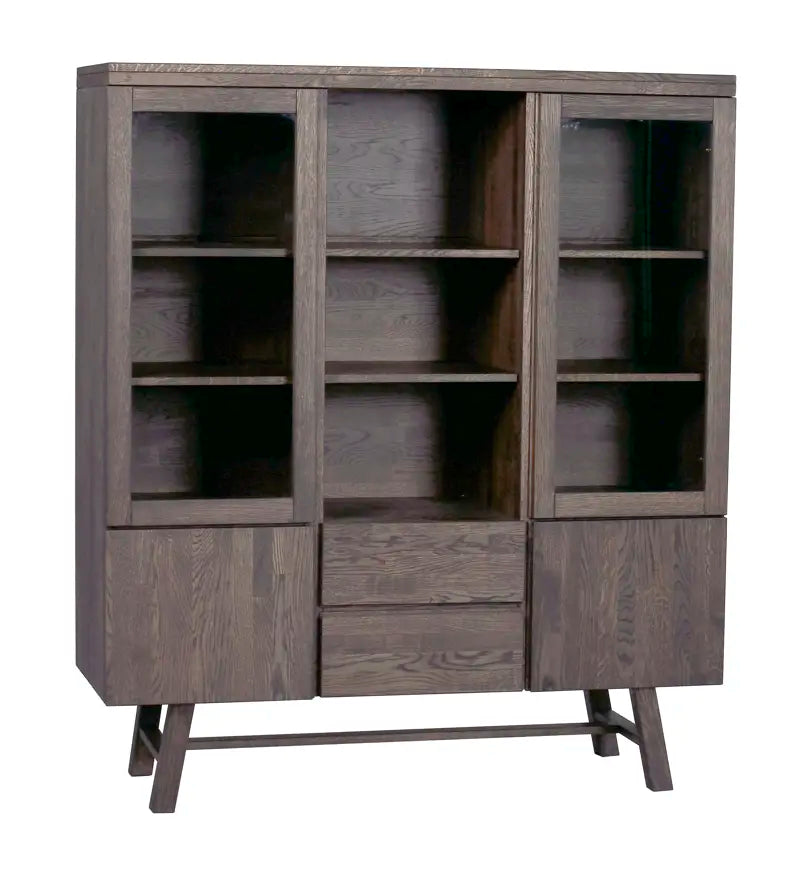 Brook Glass Cabinet Darkbrown