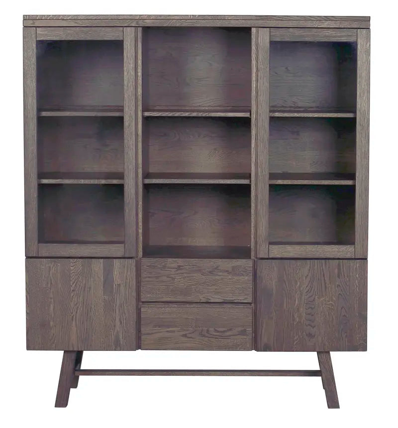 Brook Glass Cabinet Darkbrown