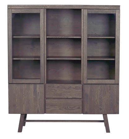 Brook Glass Cabinet Darkbrown