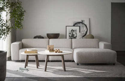 Nuvéa 4-seater Sofa Longue Right Light Beige