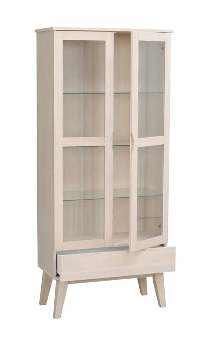 Briar Glass Cabinet Whitewash