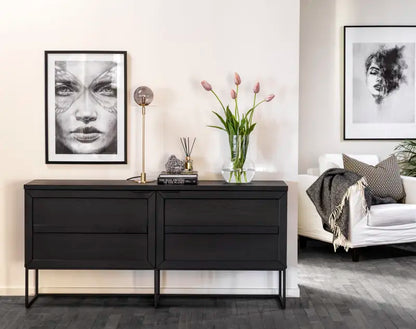 Laurel Console Table Black/Black