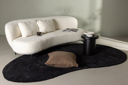 Ardelle Sofa 3-seater White Bouclé