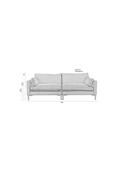3 seaters sofa Lincoln latte