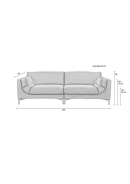 Sofa Heather 3-Seater Caramel