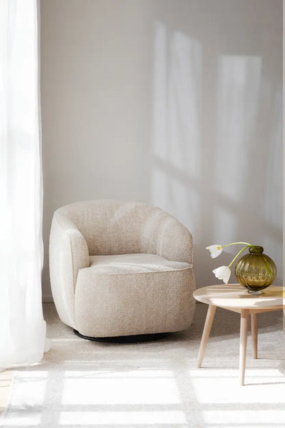 Ivy Armchair Light Beige (Swivel)