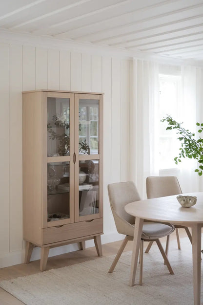 Briar Glass Cabinet Whitewash