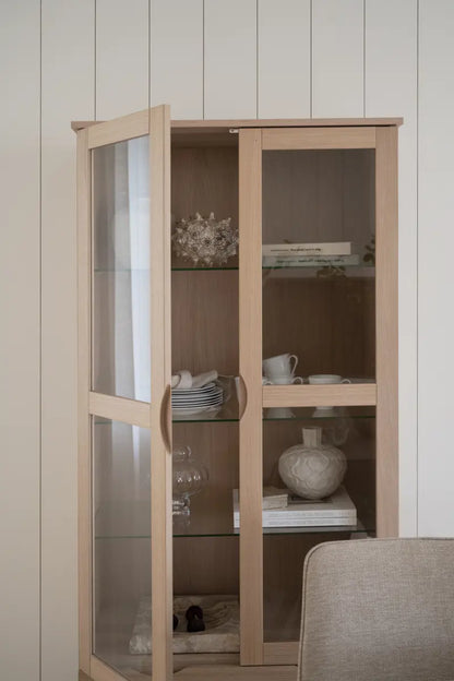 Briar Glass Cabinet Whitewash
