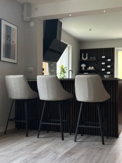 Grace Barstool Beige/Black (Swivel)