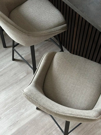 Grace Barstool Beige/Black (Swivel)