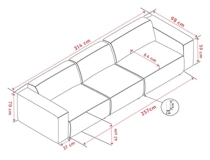 Nuvéa 4-seater Sofa Light Beige